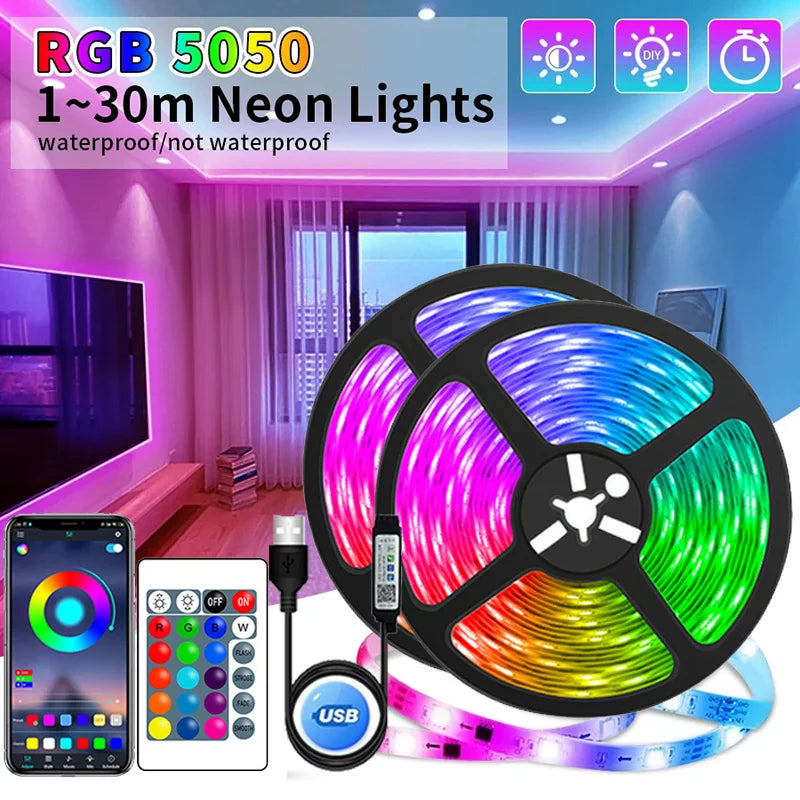 RGB USB LED Strip Lights