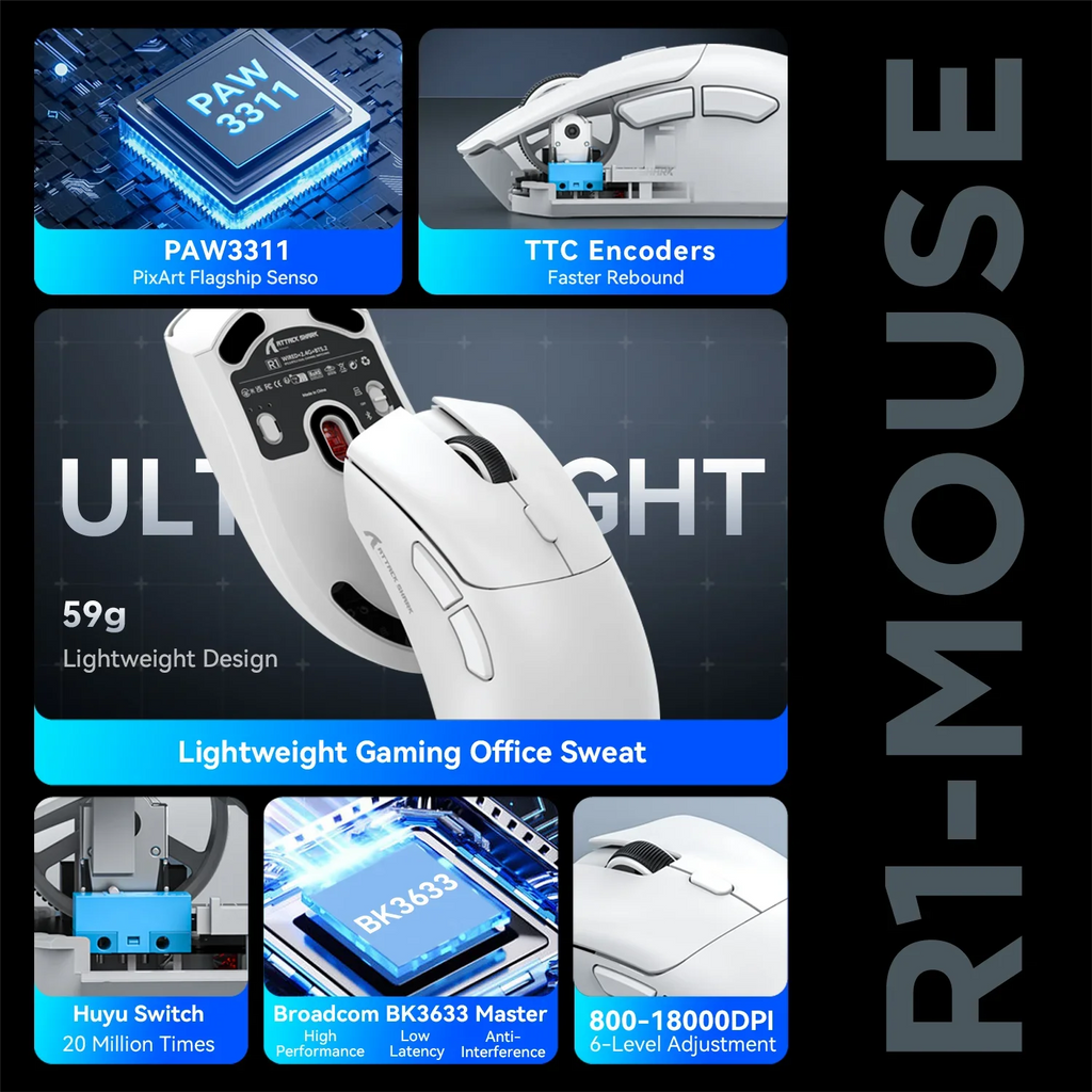 Attack Shark R1 Wireless Gaming Mous