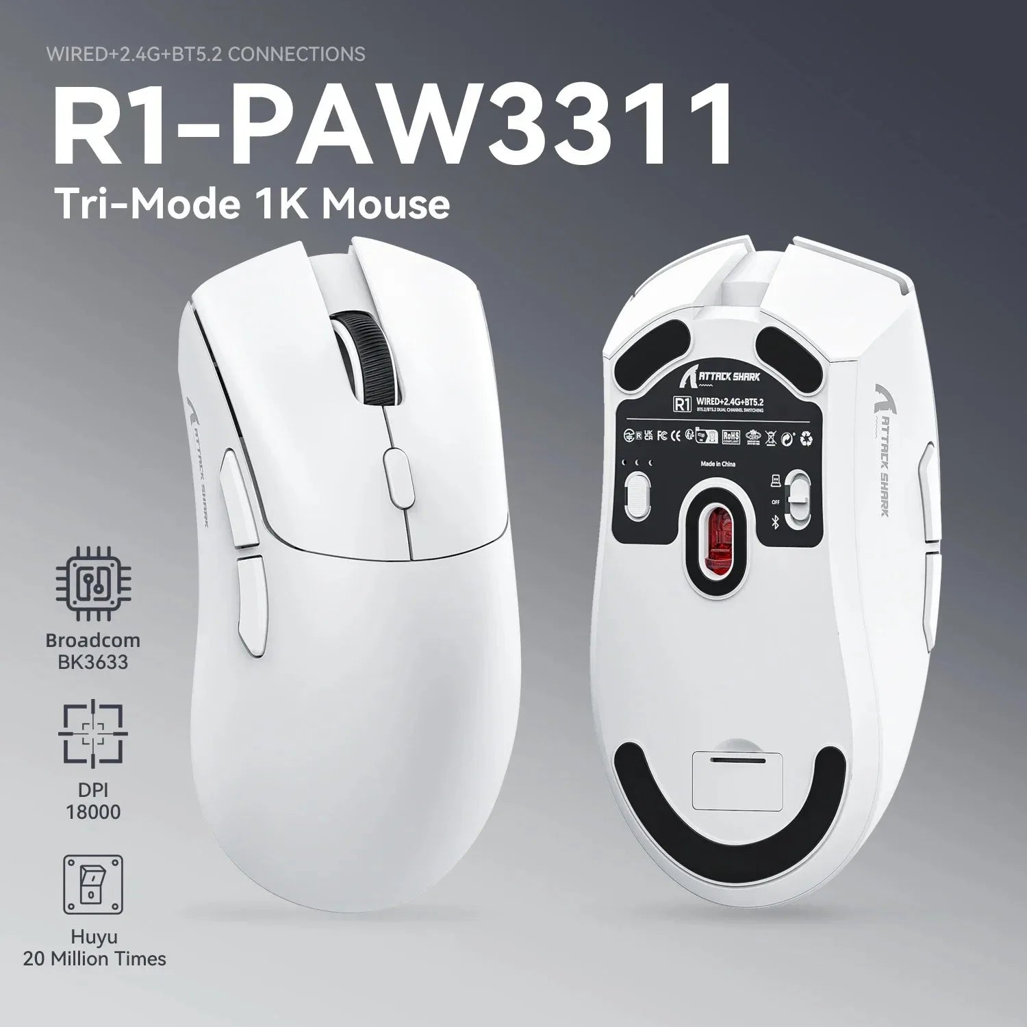Attack Shark R1 Wireless Gaming Mous