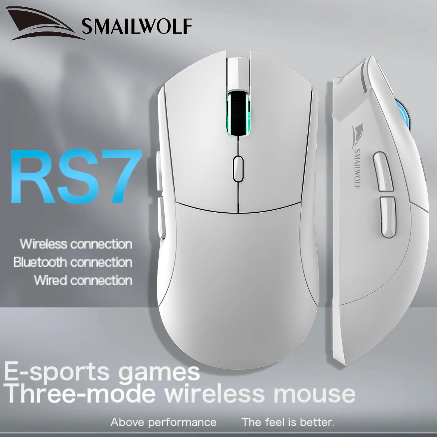 SMAILWOLF RS7 Wireless Gaming Mouse – 20K DPI