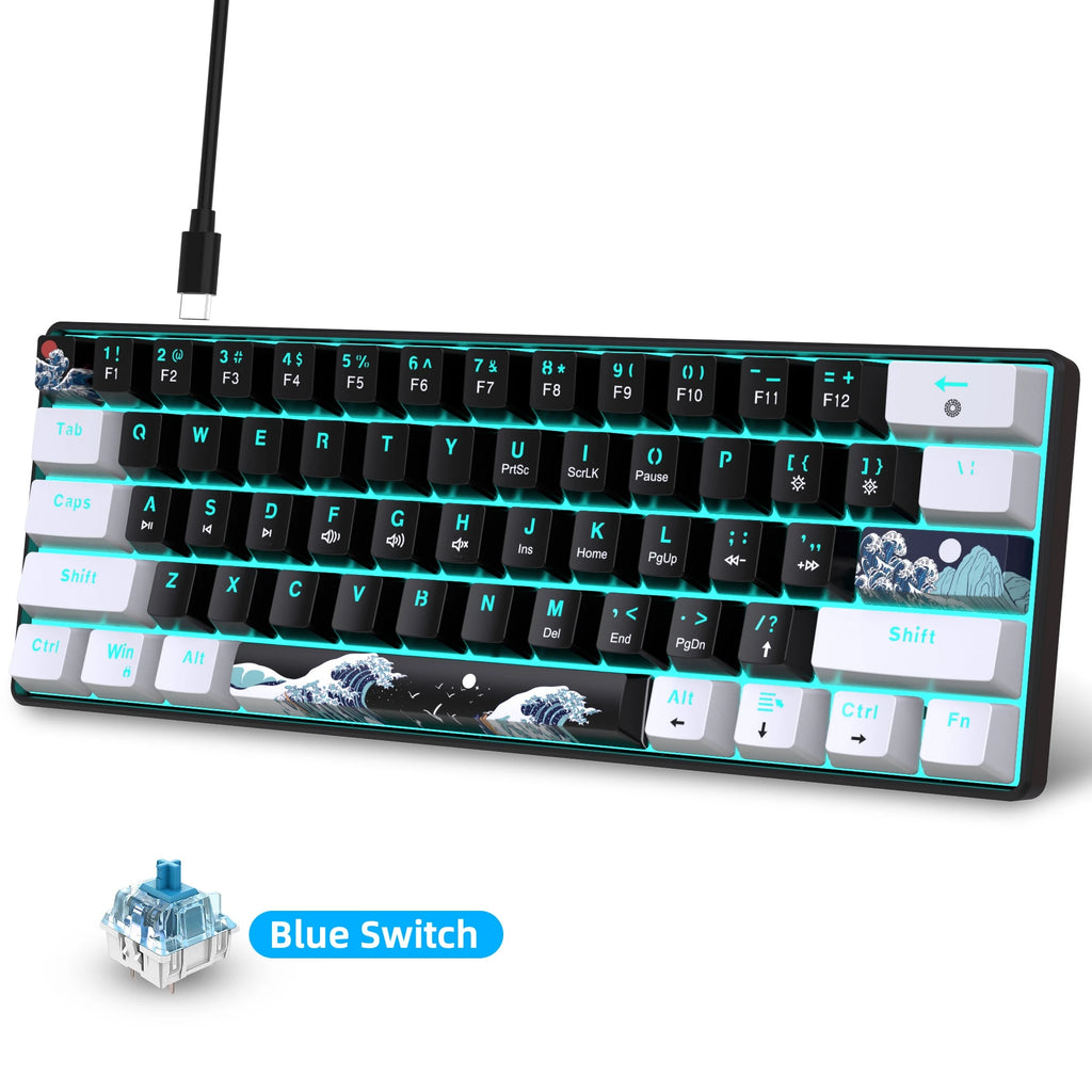 60% Blue Switch Keyboard