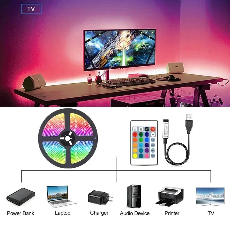 RGB USB LED Strip Lights