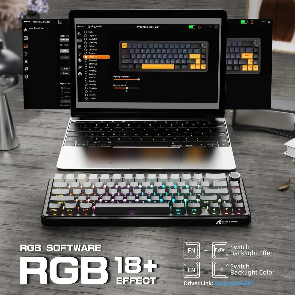 Attack Shark X66 Wireless RGB Mechanical Keyboard