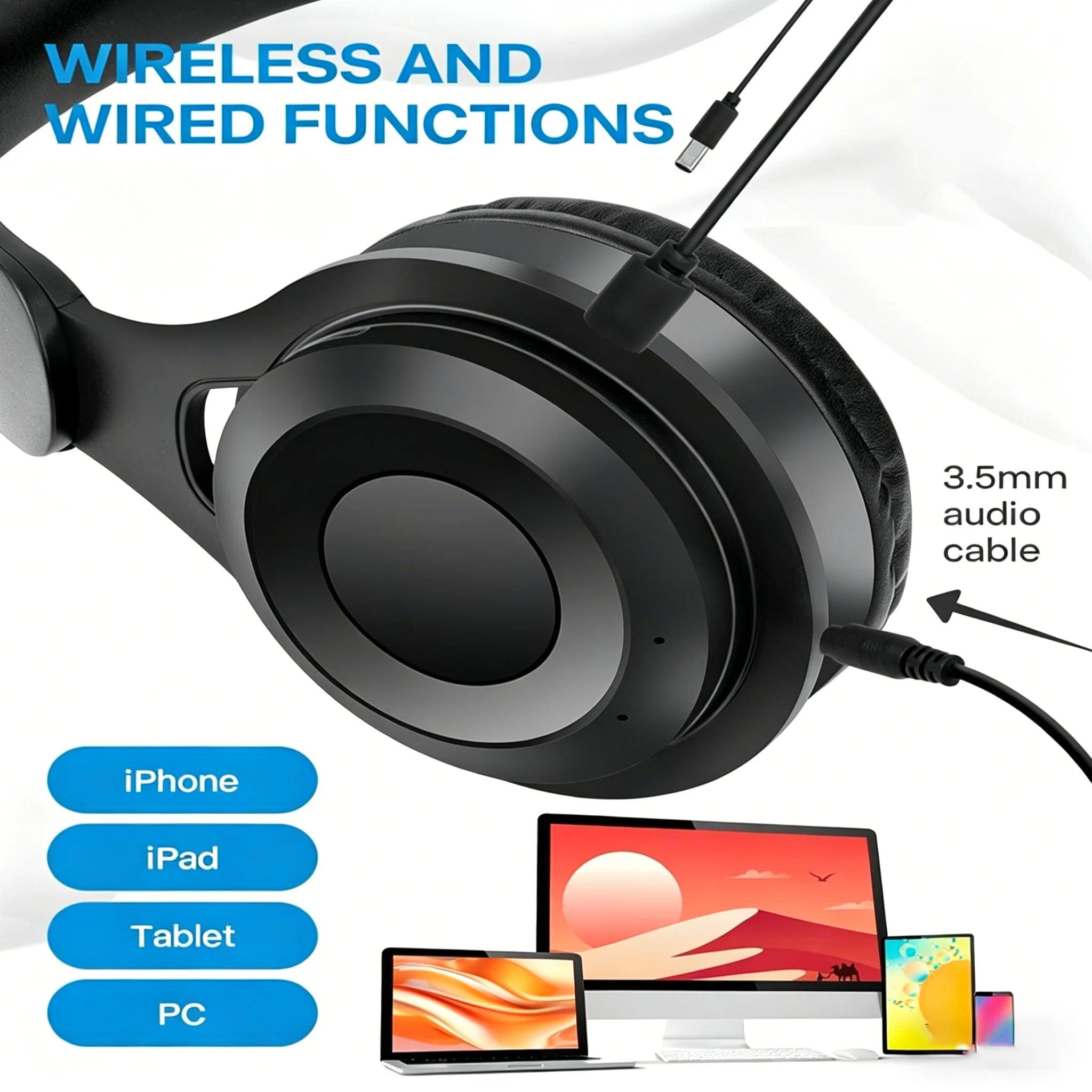 High Fidelity Bluetooth Over-Ear Headphones
