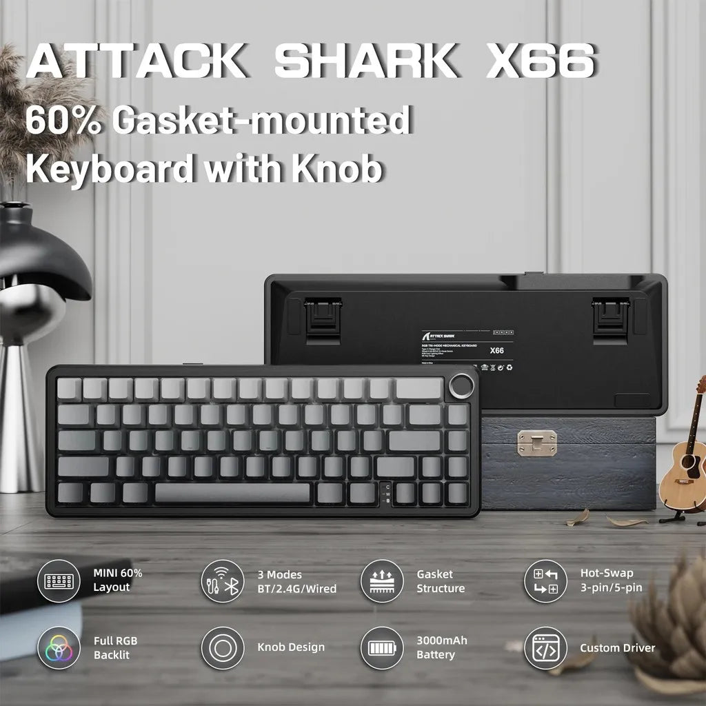 Attack Shark X66 Wireless RGB Mechanical Keyboard